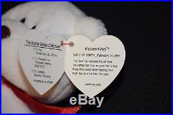Extremely Rare! MWMT VALENTINO 1993 TY INC Beanie Baby w 2 Swing Tag Errors PVC