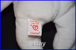 Extremely Rare! MWMT VALENTINO 1993 TY INC Beanie Baby w 2 Swing Tag Errors PVC