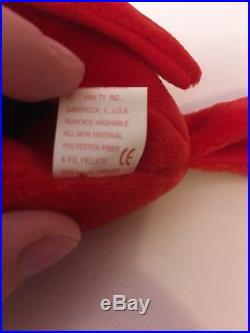 Extremely Rare TY Beanie Baby Mac The Cardinal With All Errors NM