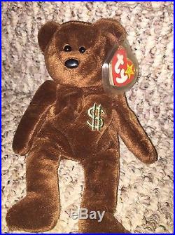 Extremely Rare! Ty Beanie Baby Number #1 Billionaire Bear MWMT