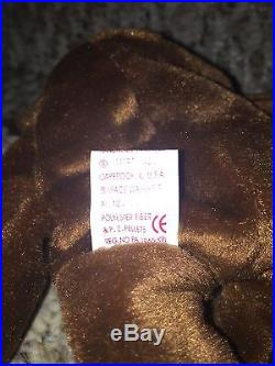 Extremely Rare! Ty Beanie Baby Number #1 Billionaire Bear MWMT