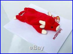 Extremely Rare Vintage 1995 Snort Ty Beanie Baby Style 4002 Errors