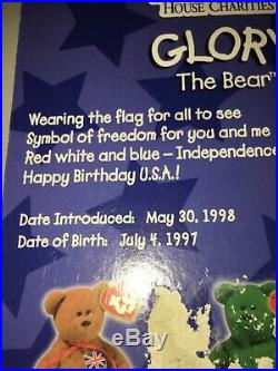 GLORY The Bear -1999 McDonalds Ty Beanie Baby with RARE errors 1993/OAKBROOK