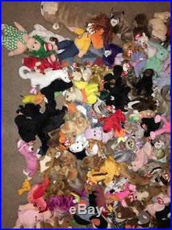 HUGE LOT TY BEANIE BABIES RARES RETIRED TAGGED 220+ No Reserve! 55lbs