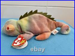 Iggy the iguana beanie baby 1997 RARE WITH ERRORS