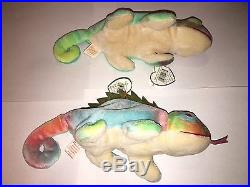 Lot Of 2 RARE FIRST GENERATION IGGY BEANIE BABY New 1997 ty