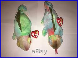 Lot Of 2 RARE FIRST GENERATION IGGY BEANIE BABY New 1997 ty