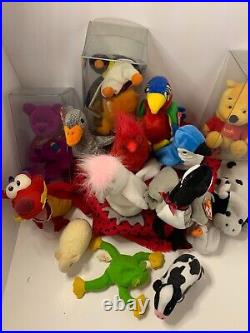 Lot ofVTGty beanie babies and plush vintage some Rare 17 total some very rare