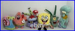 Lot of RARE Ty Beanie Babies Spongebob Squarepants Set of Six New With Tags