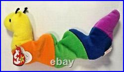 MWMT INCH Worm TY The Original Beanie Baby RETIRED RARE Style 4044 PVC