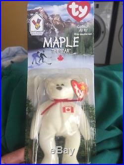 Maple The Bear-1996 McDonald's Ty Beanie Baby With Rare Errors 1993 OakBrook