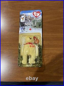Maple The Bear -1997 McDonald's Ty Beanie Baby With Rare Errors 1993/