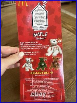 Maple The Bear -1999 McDonald's Ty Beanie Baby With Rare Errors 1993/OAKBROOK