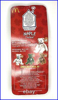 Maple The Bear Ty Beanie Babies NIB With Errors OAKBROOK McDonalds Rare & Retired