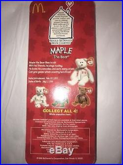 McDonalds Ty Beanie Baby Maple the Bear! Mint Condition, Rare with Errors