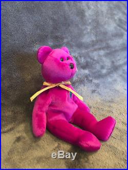 Millenium Ty Beanie Baby (Millennium) Bear with errors VERY RARE