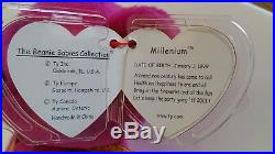 Millennium Bear Ty Beanie Baby Rare Retired BB Bear 12Mill