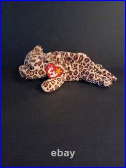 Mint RARE TY Beanie Baby Freckles The Spotted Leopard 1996 Retired? ERRORS
