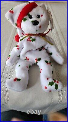 Mint Rare 1998 TY Holiday Teddy