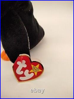 Mint Rare Limited Edition Ty Beanie Baby Zero Penguin With Tag Errors 1998