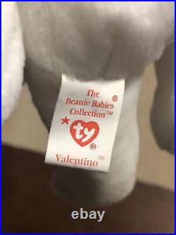 Mint Ty Beanie Babies Valentino RARE Brown Nose PVC Pellets 93/94