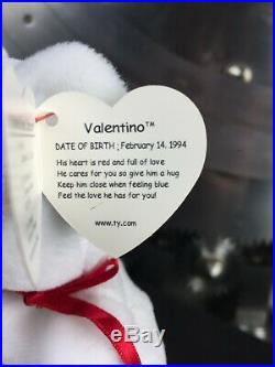 Mint! Valentino the Bear RARE Beanie Babie 1993 with 15 Tag & Body Errors