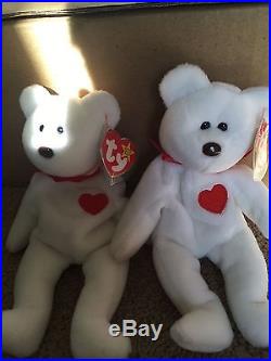 Mixed Lot of 300+ TY Beanie Baby Babies 2 Rare Valentinos, Error, & Retired