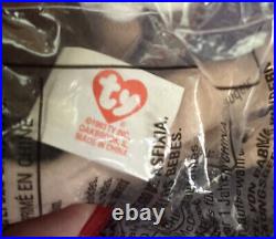 NEW SEALED TY Teenie Beanie Baby McDonald's Stretchy the Ostrich Rare with errors
