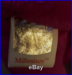 NEW Ty Beanie Baby Millennium Bear RARE ERRORS Millenium Mispelled Gasport 1999