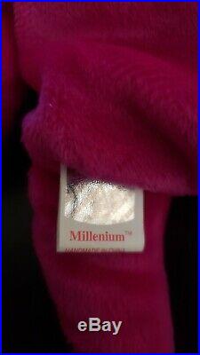 NEW Ty Beanie Baby Millennium, RARE, ERRORS, Millenium Mispelled, Gasport 1999