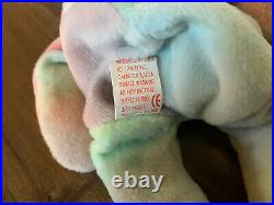 NWT Rare Ty Beanie Baby Peace Bear 1996 With Tag Errors. 9