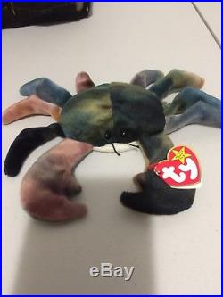 Now Lower Price Ty Beanie Babies Claude The Crab Rare Loads Of Errors