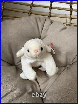 Nwt, Fleece The Lamb Beanie Baby, 1996, Retired, Very Rare