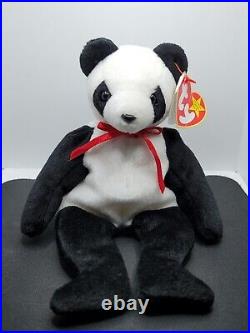 Original Rare 1997 TY BEANIE BABY FORTUNE Panda With 1998 Tush Tag ERROR