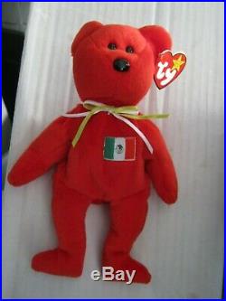 Osito Bear Mexico ORIGINAL TY Beanie Baby Rare Hand Made No Stamp Retired