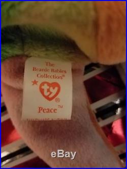 Peace Beanie Baby With Tag Errors Rare And Original Collector Item