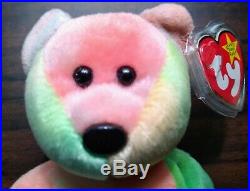 Peace Bear Beanie Baby Rare & Retired Vintage MINT With Good Vibes