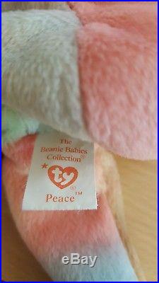 Peace Ty Beanie Baby-Rare-Retired-Rainbow