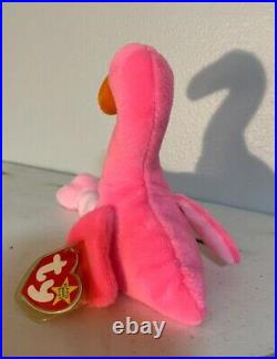 Pinky Flamingo TY Beanie Baby (Retired) 1995 Mint Condition RARE Edition