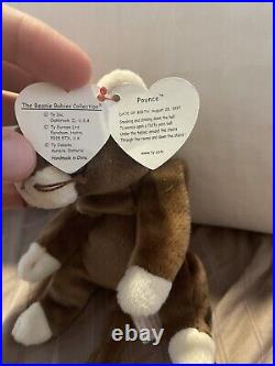 Pounce The Cat beanie baby 1997 Rare With Errors