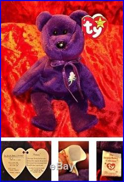 Princess Di Rarest Beanie Baby Ever Has The Red Heart on the Tag 1997 RARE