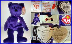 Princess Diana Beanie Baby Early Edition, Rare 1997 Ty P. E. China With Spaces