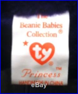 Princess Diana Beanie Baby (RARE 1st edition) PVC China NO spaces 1997