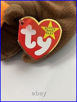 RARE 1993 TY Beanie Baby Chocolate the Moose, Multiple Tag Errors, Mint Cond