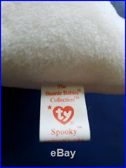 RARE 1995 Spooky Ty Beanie Baby (Style 4090) PVC Pellets MAJOR TAG ERRORS