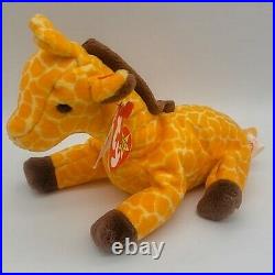 RARE 1995 Twigs The Giraffe TY Beanie Baby PVC Tag Errors Plush Toy RETIRED