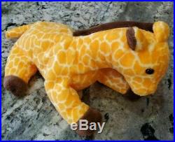 RARE 1995 Twigs The Giraffe TY Beanie Baby PVC Tag Errors Plush Toy RETIRED