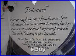 RARE-1st-Edition-Princess-Diana-1997-Retired-Beanie Baby-PVC-Pellets