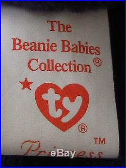 RARE-1st-Edition-Princess-Diana-1997-Retired-Beanie Baby-PVC-Pellets