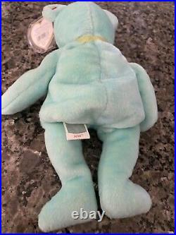 RARE 2000 TY Beanie Baby Bear Ariel with ERRORS In Memory Of Ariel Glaser